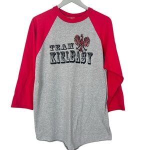 Team Kielbasy jersey size XL adult unisex Polish Falcon red gray